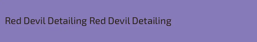Red Devil Detailing Red Devil Detailing